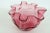 Glass Fenton Thumbprint Style Cranberry Pink Glass Ruffled Rose Bowl Vase For Sale - Image 7 of 11