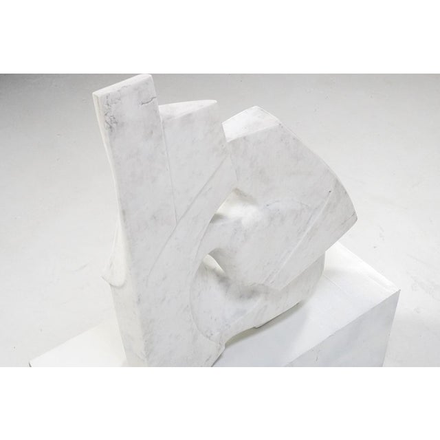 Modern French Artist, Large Abstract Organic Sculpture, 1970s, Marble For Sale - Image 3 of 12