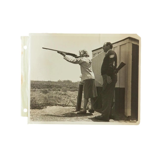 Paper Vintage Carole Lombard Photograph Shooting For Sale - Image 7 of 7