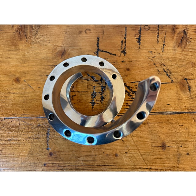 Bertil Vallien Dansk Silverplated Spiral Candle Holder, Bertil Vallien Design For Sale - Image 4 of 7