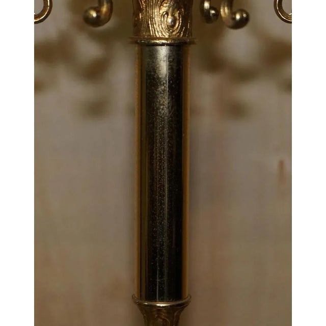 Late 19th Century Victorian Brass Coat Hat & Scarf Stand with Dolphin Cast Legs, 1880s For Sale - Image 5 of 13