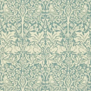 Morris & Co Brer Rabbit Wallpaper in Slate/Vellum - a Sample