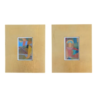 Paul Klee Temple Gardens Framed Art- A Pair For Sale
