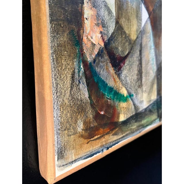 Gold Vivaldo Martini, Abstract Composition No.4, Oil on Canvas For Sale - Image 8 of 11