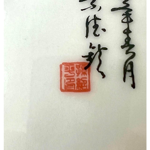 Famille Rose Chinese Fine White Porcelain Garlic Head Vases With Birds & Cherry Blossoms, a Pair For Sale - Image 14 of 14