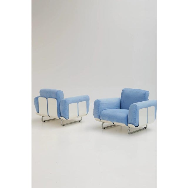 Zanotta Senzafine Lounge Chairs by Eleonore Peduzzi Riva for Zanotta, 1980s, Set of 2 For Sale - Image 4 of 16