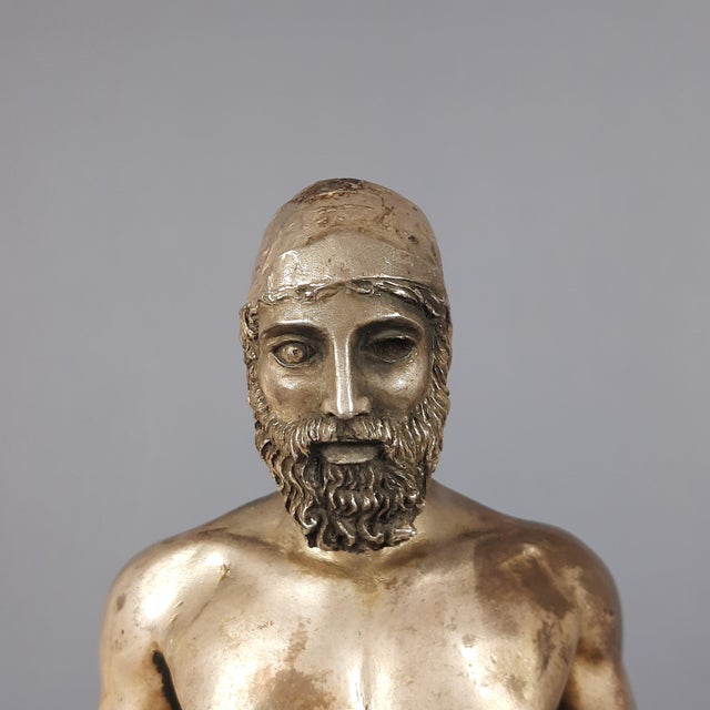 Vintage Riace Bronze Statue, 1970s For Sale - Image 6 of 11