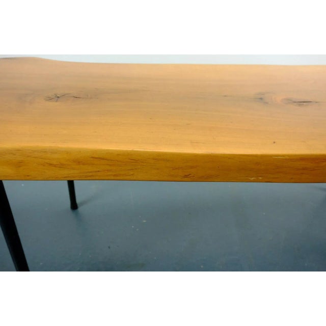 - Unusual coffee table from the 1950s - Inspired by the designs of Carl Auböck - Table top is made of solid 5 cm thick...