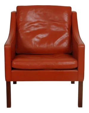2207 Lounge Chair in Cognac Leather by Børge Mogensen, 1980s