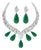 Gia Certified 145ct No Enhacement Emerald & 45 Ct Diamond Necklace Suite For Sale