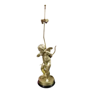 Restored Cherub Sculpture "Le Petit Malin" by Benoit Rougelet Converted Lamp