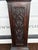 8 Day Brass Face Longcase Clock, Carved Oak Case. Size :- 197 cms tall, base on a 44 cms wide & 24 cms depth. In good...