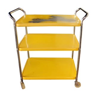 Mid Century Metal Bar Cart For Sale