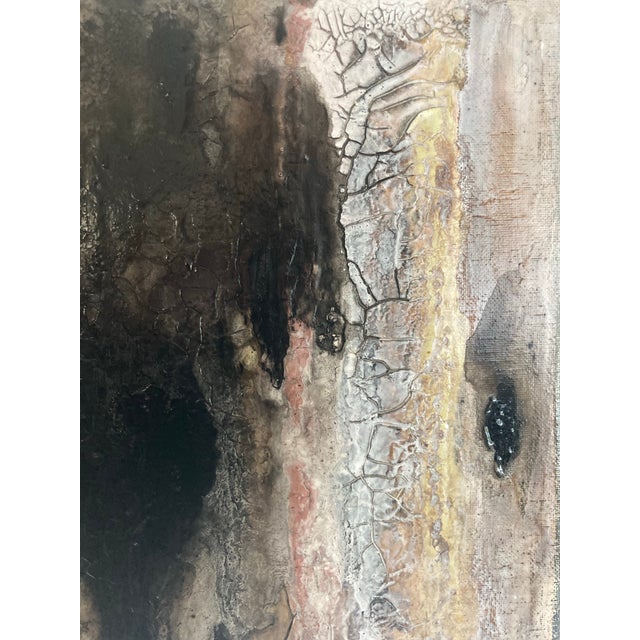 Abstract Black and White Painting For Sale - Image 4 of 4