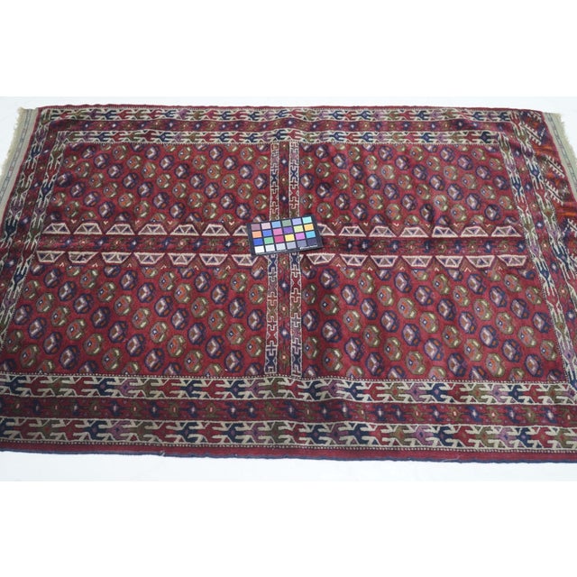 Brown 1900s Antique Russian Yamud Bokara Rug-3′5″ × 4′2″ For Sale - Image 8 of 10