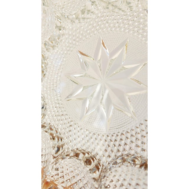 English Vintage Depression Glass Duncan Miller Devilled Egg Platter in Sandwich Pattern For Sale - Image 3 of 10