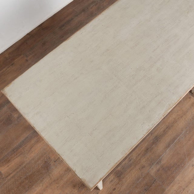 Late 19th Century White Swedish Pine Three-Drawer Table For Sale - Image 4 of 14