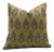 Block Print Thick Linen Throw Pillow Cover 24x24 Inch - Mor Mukut For Sale