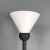Modern Italian White Glass and Metal Floor Lamp attributed to Roberto Freno for Veart, 1980s For Sale - Image 3 of 12