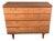 Restored Mid-Century Modern Walnut 4-Drawer Chest With Chrome Pulls For Sale