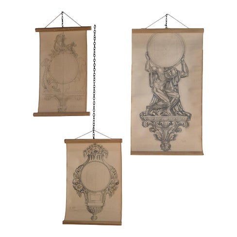 Unknown, Sketches, 1940s, Set of 3 For Sale