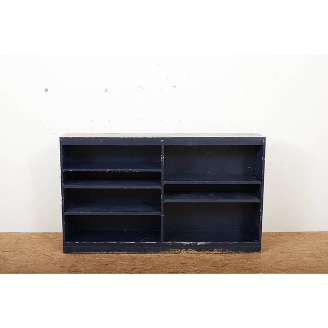 Fir Shelf in Dark Blue, Switzerland, 1950s For Sale - Image 4 of 14