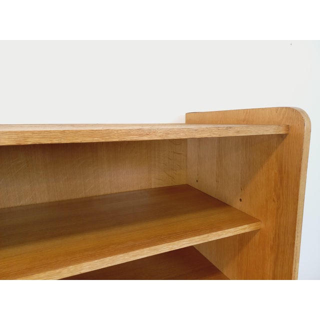 Vintage Oak Bookcase with Side Table, 1960s For Sale - Image 17 of 18