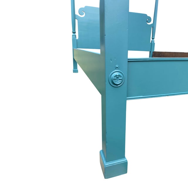 Newly Painted Vintage Solid Mahogany Colonial High Post Bed Chairish