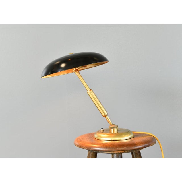 Black Table Lamp by Giovanni Michelucci for Lariolux, 1940s For Sale - Image 8 of 10