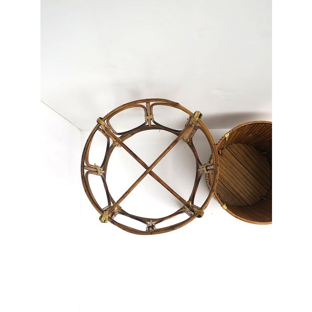 Wicker Bamboo Plant Stand Holder Cachepot For Sale - Image 10 of 12