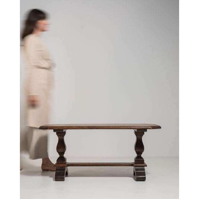 1970s Oak Refectory Coffee Table For Sale - Image 13 of 16