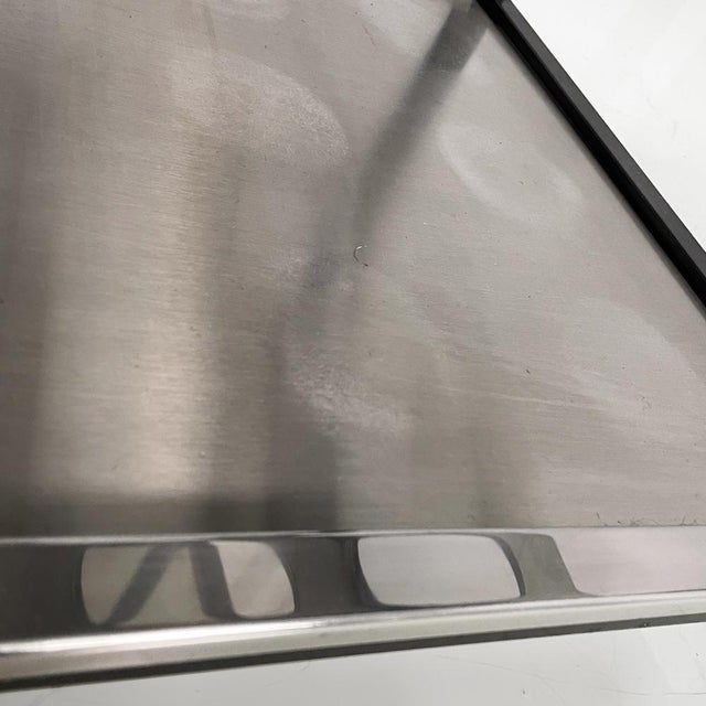 Italian Modern Cart with Bottle Holder in Steel and Black Metal, 1980s For Sale - Image 17 of 18