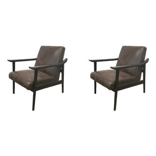 Dinasty Leather Chairs - Pair. For Sale