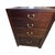Vintage Asian-Inspired Dark Wood Executive Desk With Brass Hardware & Fretwork For Sale - Image 10 of 12