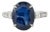 Certified 5 Carat Natural Blue Sapphire Cocktail Ring With Diamonds in 18k Gold Size 6 For Sale