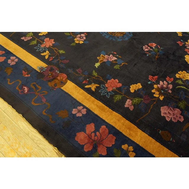 1920s Antique Chinese Art Deco Carpet For Sale - Image 9 of 12