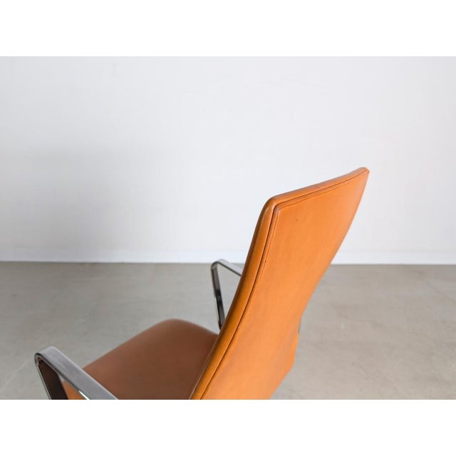 Orange Oxford Office Chairs by Arne Jacobsen for Fritz Hansen, Set of 3 For Sale - Image 8 of 14