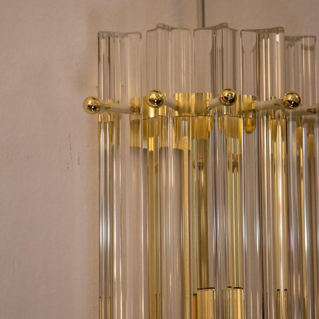 Trihedral Murano Glass Sconces by Murano, Set of 2 For Sale - Image 4 of 6