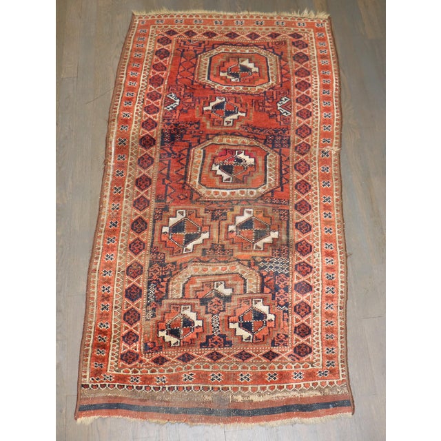 Textile Antique Balouch rug no. j5278 For Sale - Image 7 of 7