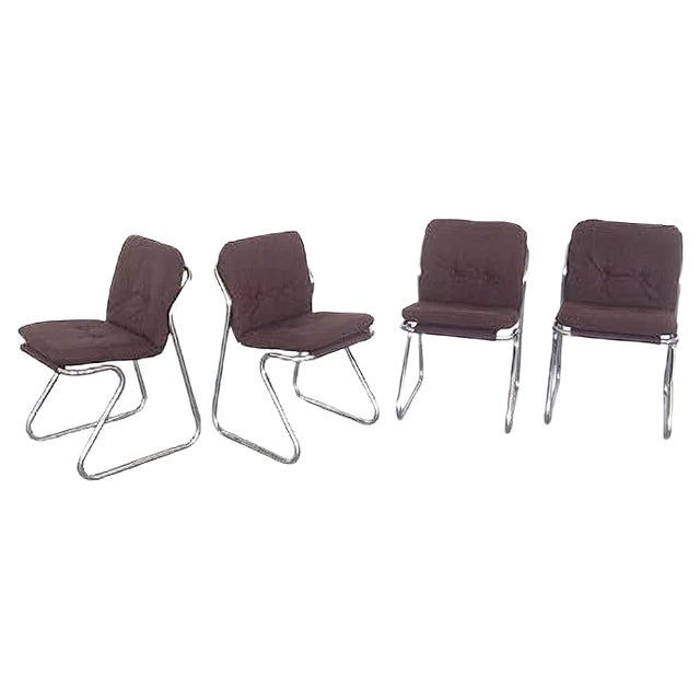 Space Age Dining Chairs, 1970s, Set of 4 For Sale