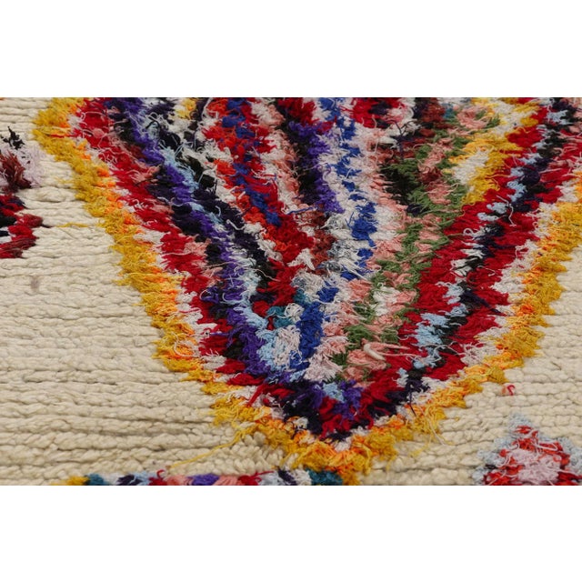 Late 20th Century Colorful Vintage Moroccan Azilal Rug - 04'09 X 10'00 For Sale - Image 5 of 9