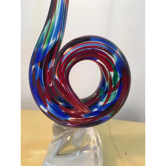 Mid-Century Modern 1950s Fulvio Bianconi (Attributed) Modernistic Murano Glass Sculptures Attributed to Fulvio Bianconi - a Pair For Sale - Image 3 of 12