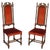 19th Century Italian Hand Carved Walnut Hall Chairs attributed to Cadorin, Set of 2 For Sale