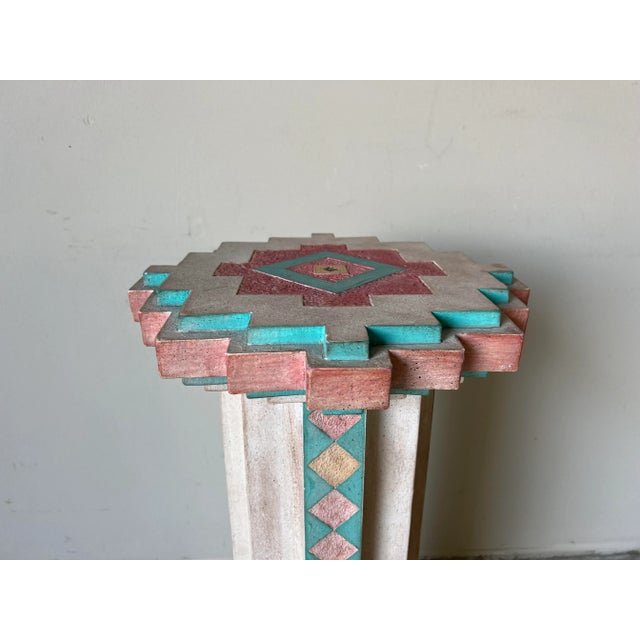 We are delighted to offer for sale this gorgeous Vintage Southwestern /Postmodern style composite plaster column pedestal...