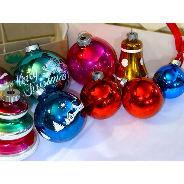 Vintage Shiny Brite Christmas Ornaments - Set of 14 For Sale - Image 13 of 13