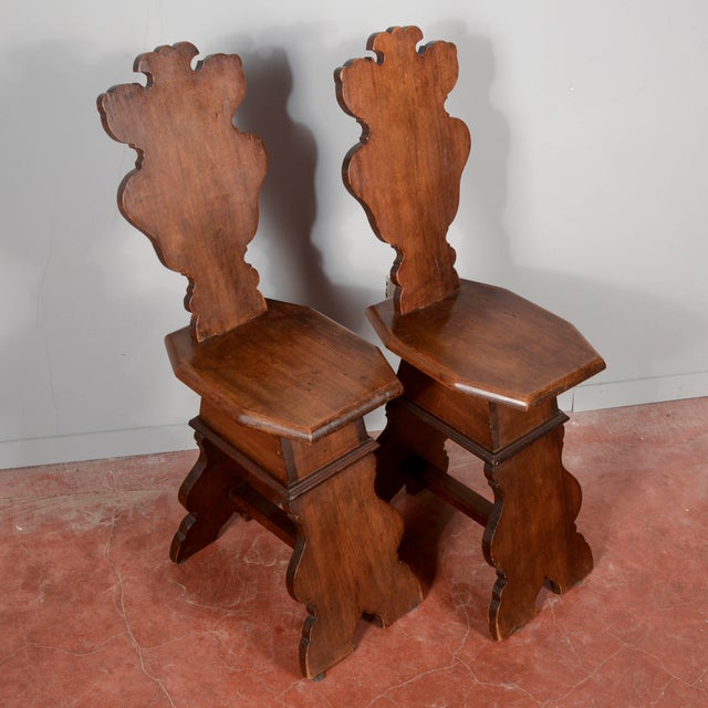 Set of Rustic Wood Chairs and Stools For Sale - Image 14 of 17