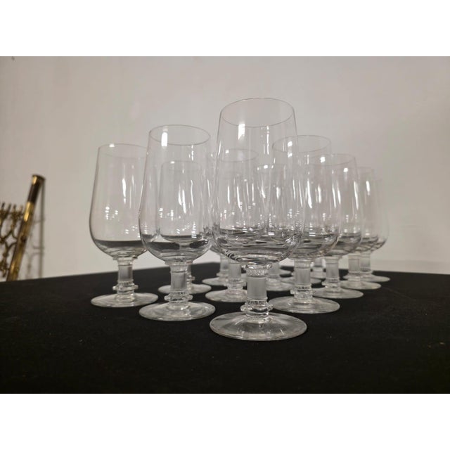 Vintage Murat Series Glasses by Lalique France, 1940s, Set of 15 For Sale - Image 3 of 17