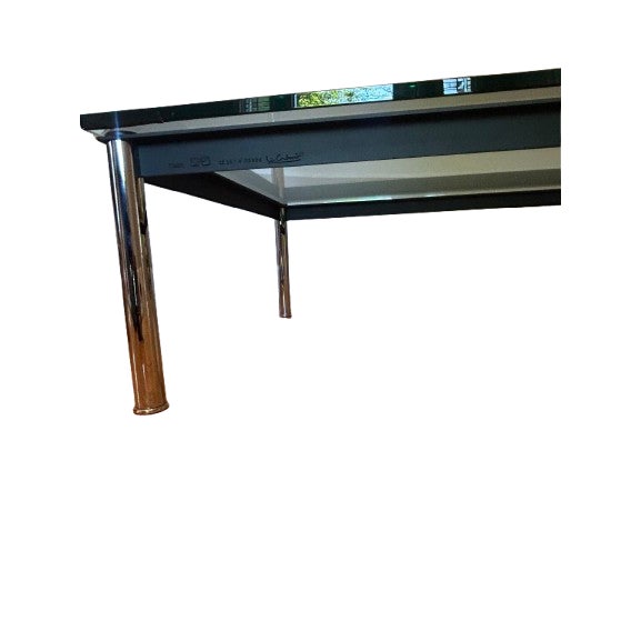 Contemporary 1987 Cassina Lc10-P Rectangular Coffee Table by Le Corbusier, Jeanneret & Perriand — Engraved Frame For Sale - Image 3 of 9