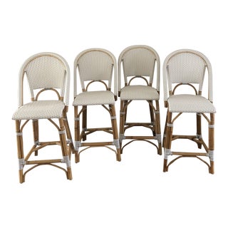 Serena & Lily Riviera Counter Stools - Set of 4 For Sale