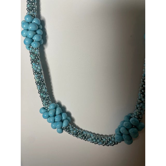Turquoise Glass African Bead Hope Necklace by Same Sky For Sale - Image 4 of 7